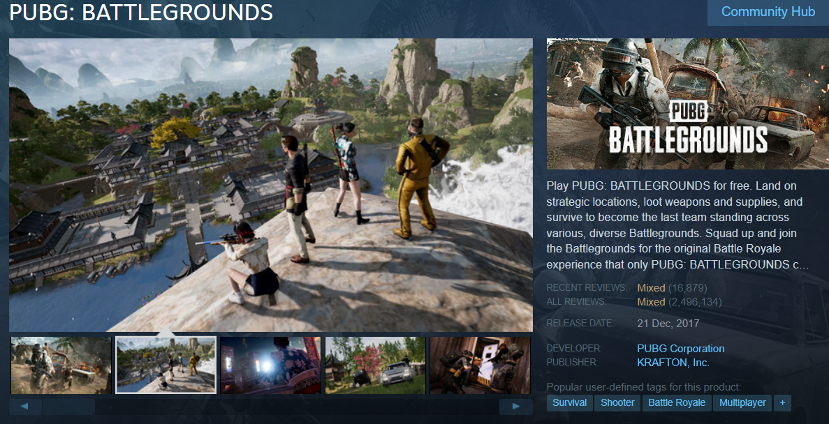 2. PUBG Battlegrounds Rekomendasi Game Steam Gratis