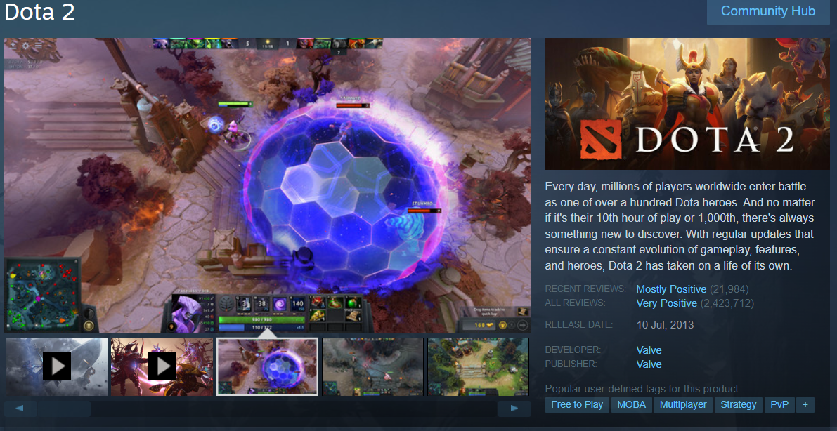 3. Dota 2 Rekomendasi Game Steam Gratis