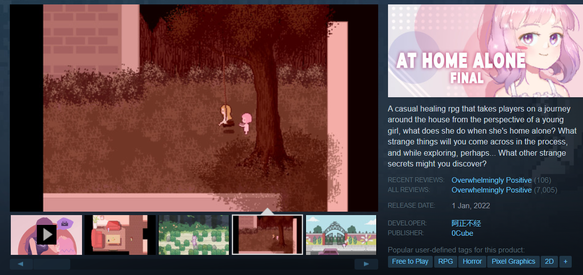 5.At Home Alone Final Game Steam Gratis Horor